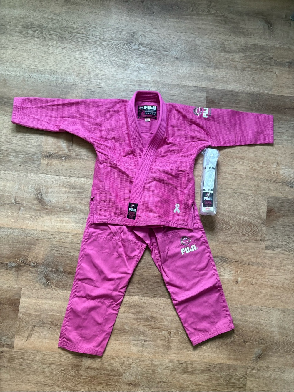 Kids Pink Jiu-Jitsu Gi Set with White Belt